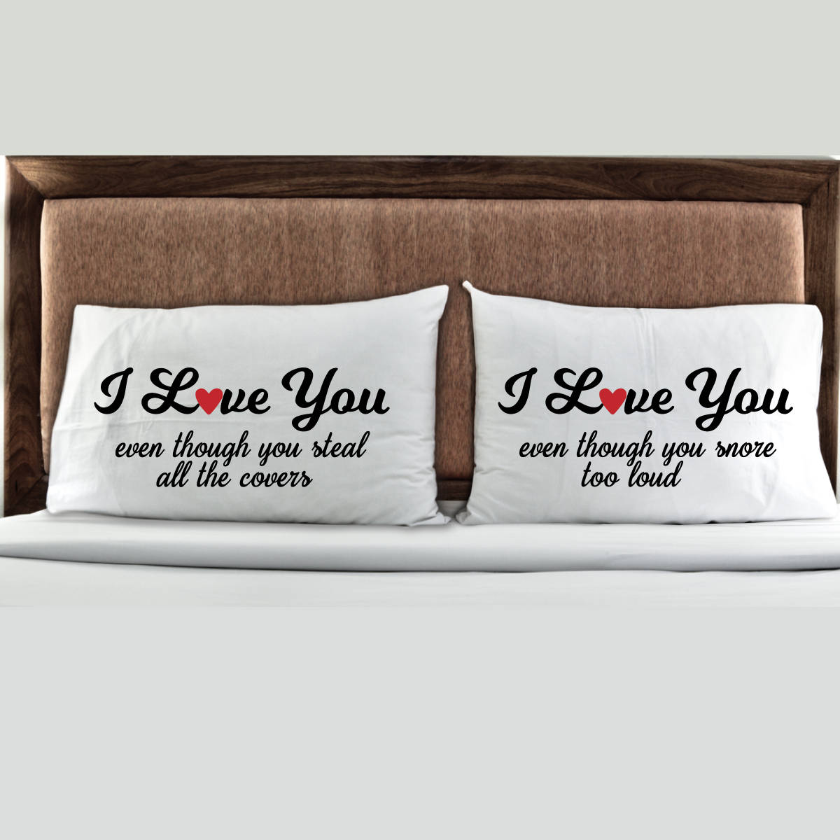 Matching Couples Pillowcases Gifts His and Hers for Husband Etsy