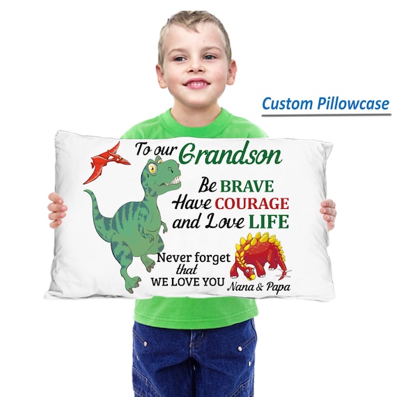 From Grandparents Dinosaur Toddler Dinosaur pillowcase | Etsy