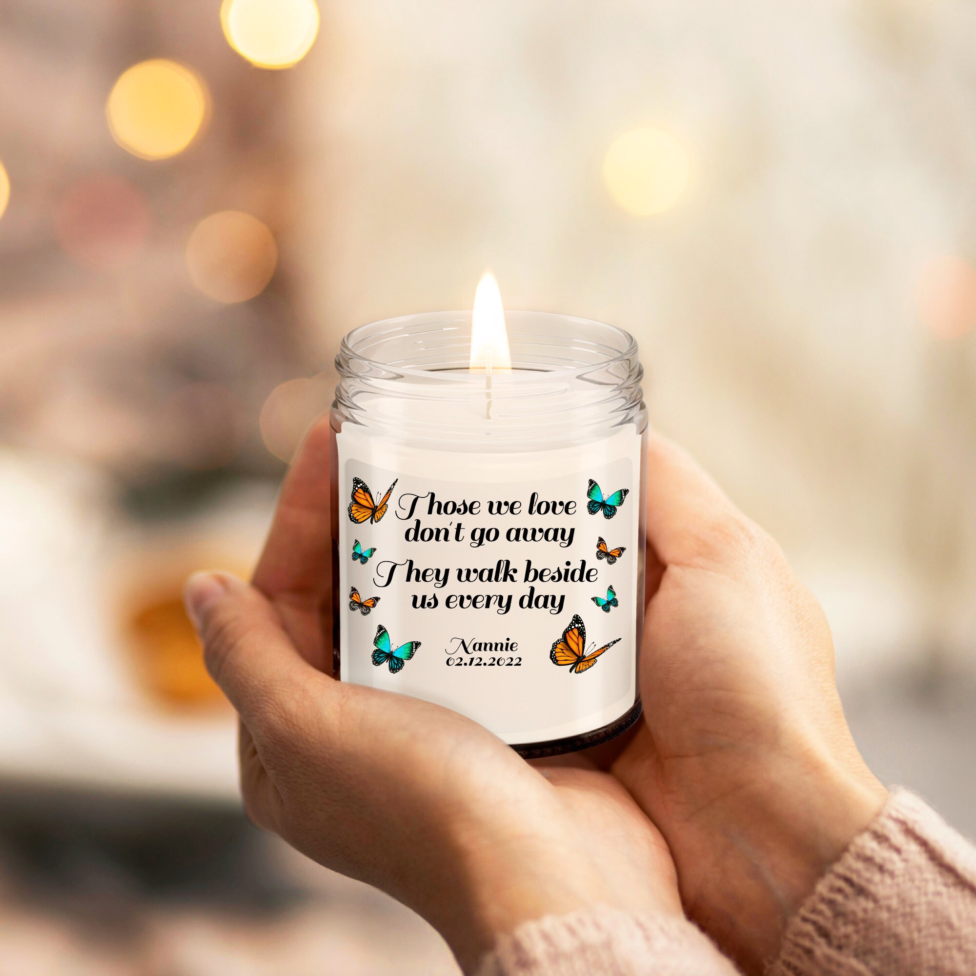 Memory Candles for Loved Ones Who Died Personalized Memorial Etsy
