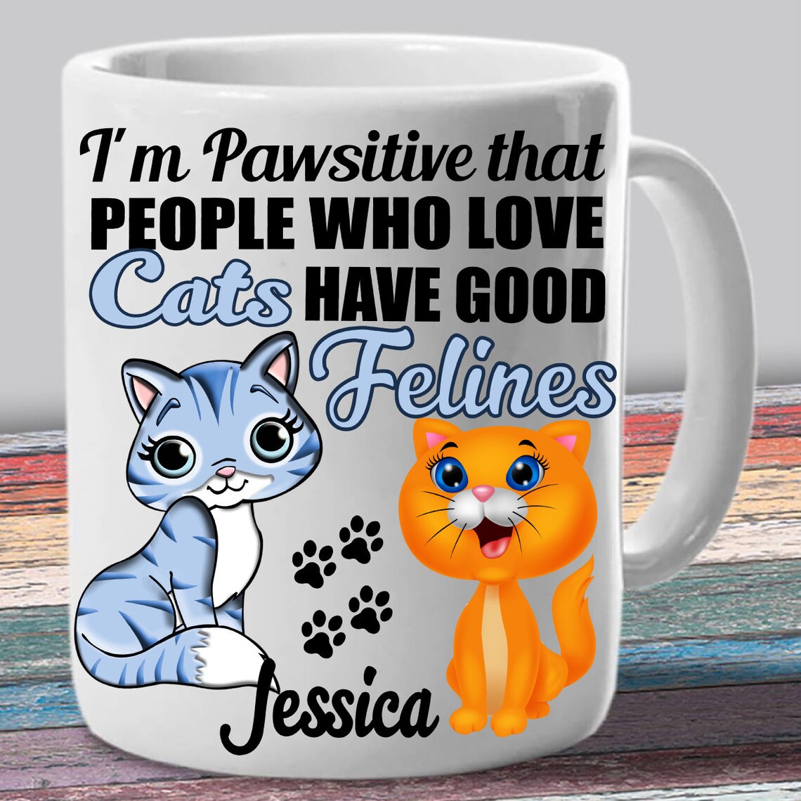 Cat Funny Personalized Gift Idea for Pet Owner or Vet