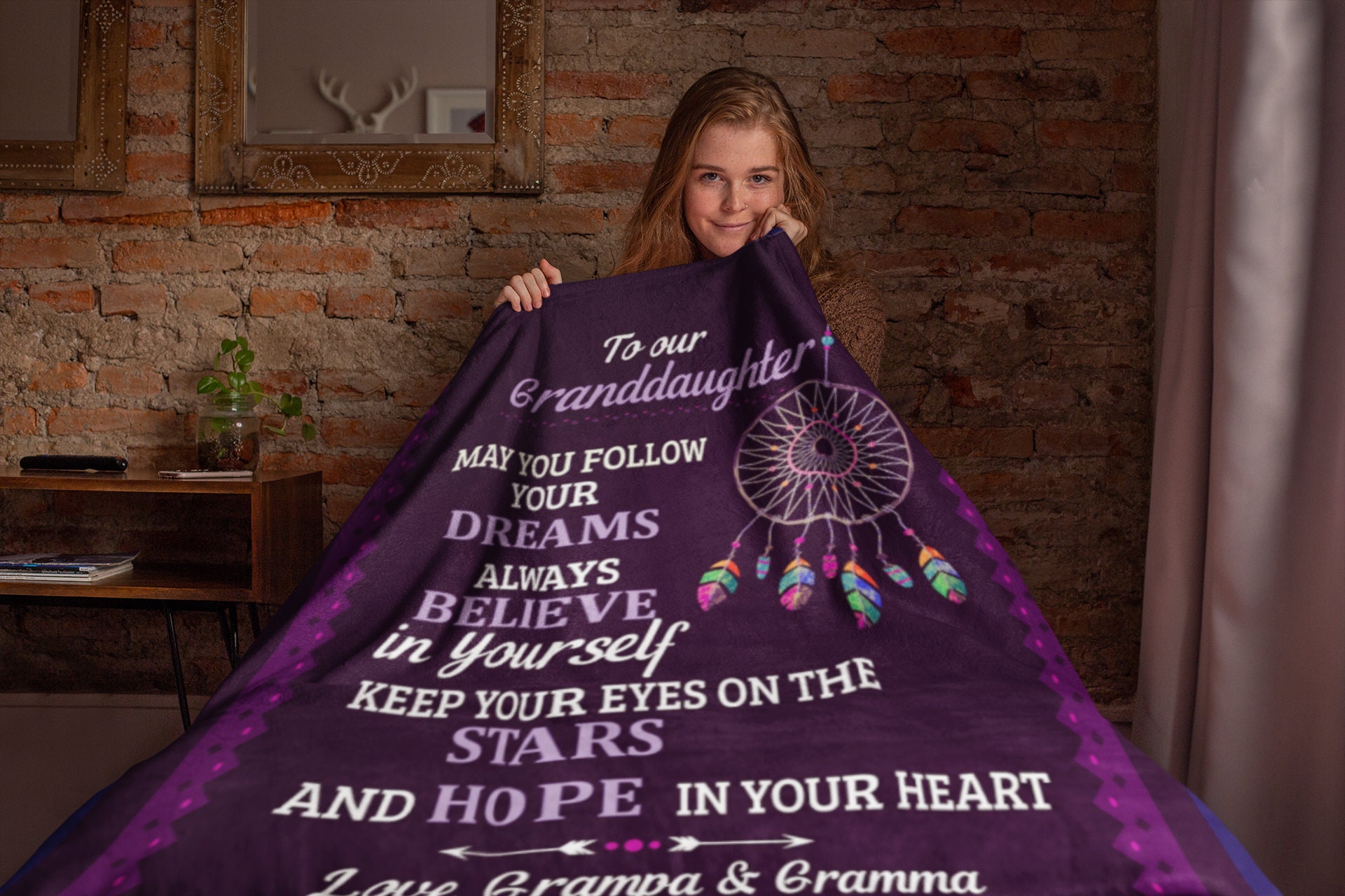 To Our Granddaughter Blanket From Grandparents Cozy Blanket Etsy