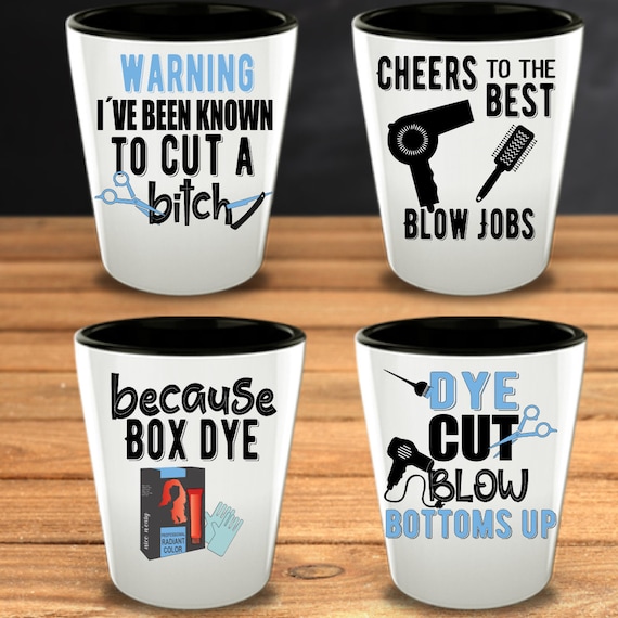 Hairdresser Funny Shot Glasses Set Gift For Hair Salon Etsy