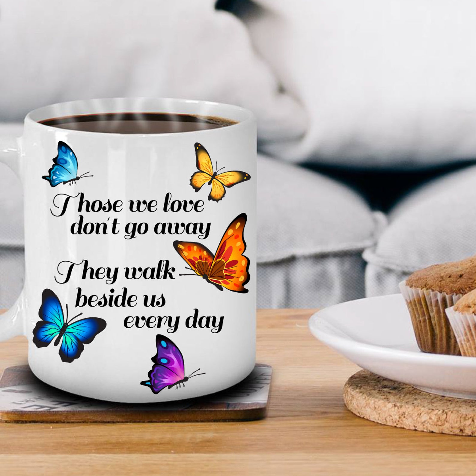 Butterfly Memorial Gift Butterflies Mug Sympathy Gift for Her Etsy