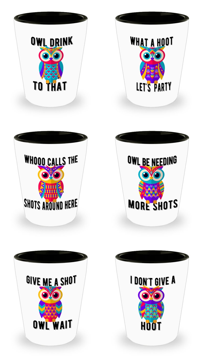 Owl Gift Funny Shot Glasses Gifts for Owl Lovers Gifts for Etsy