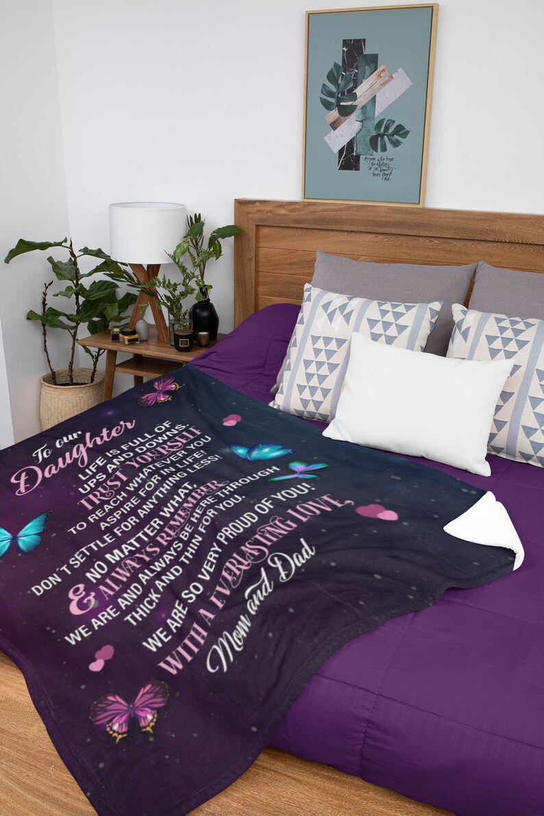 To our daughter blanket from mom and dad Customized blanket Etsy