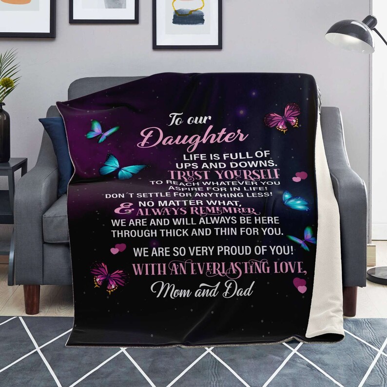 To Our Daughter Blanket Love Mom and Dad Customized Blanket Etsy Ireland