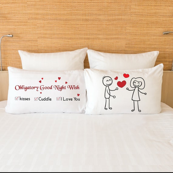 Romantic Anniversary Gifts for Couples Pillow Cases Gift