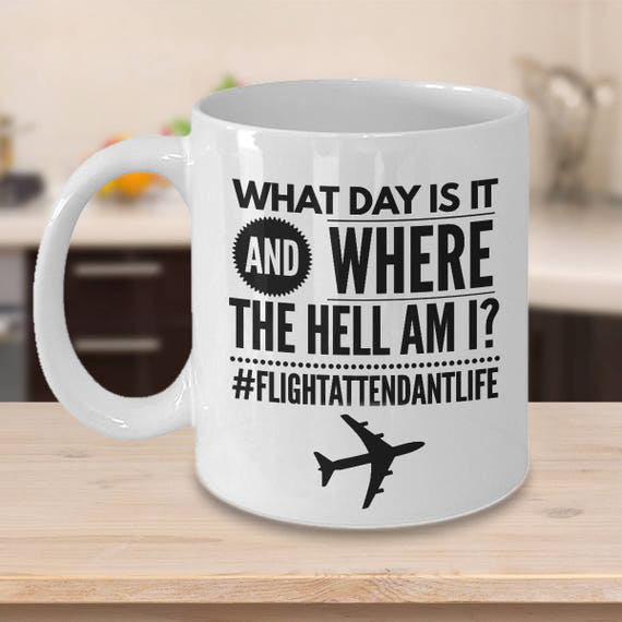 Flight Attendant Gifts Flight Attendant Mug Funny Flight Etsy
