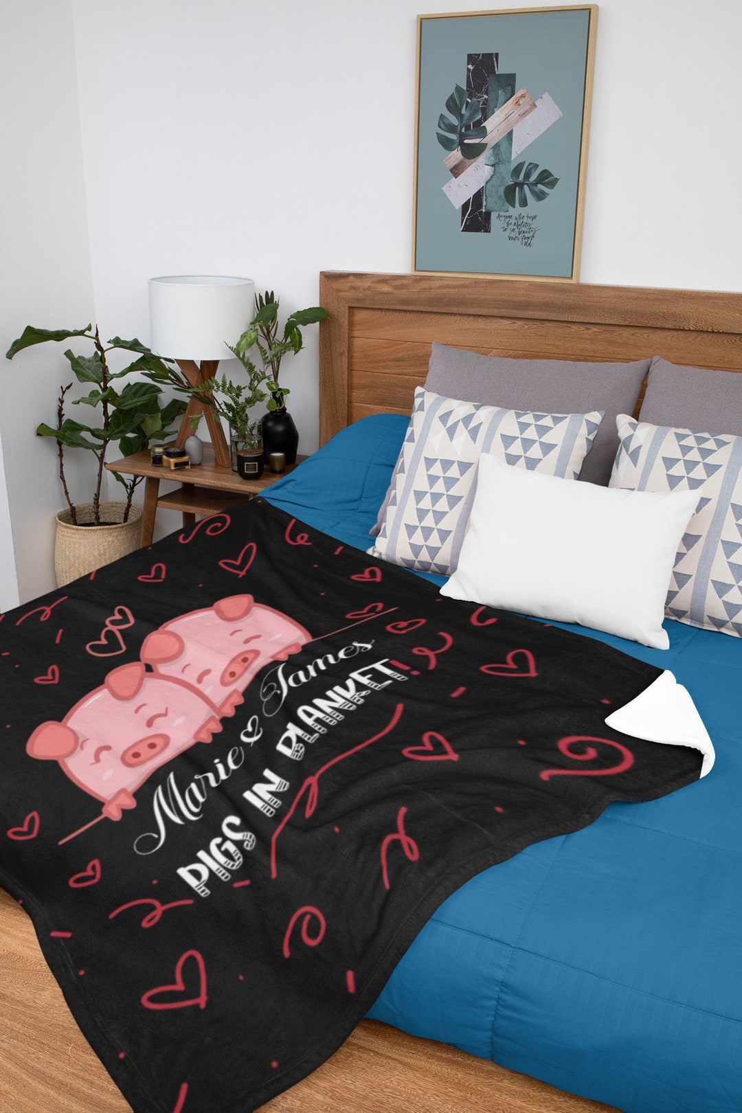 Personalized Couples Blanket, Blankets With Names, Couples Personal