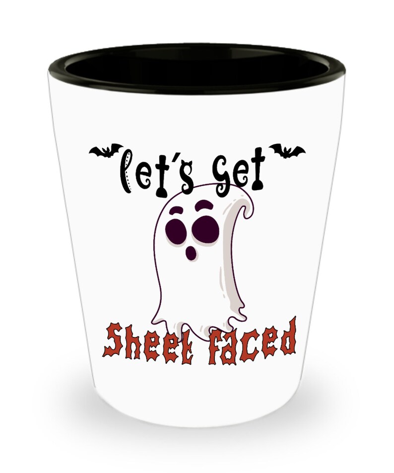 Halloween Party Funny Shot Glasses Set of 4 Hostess Gift Party Etsy