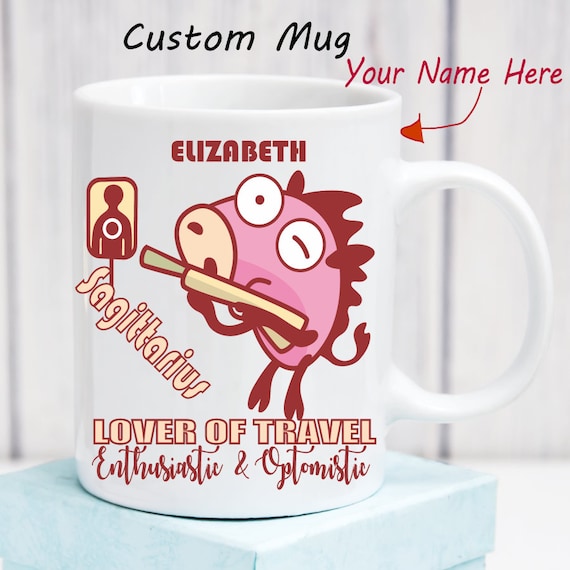 Sagittarius Zodiac Mug Personalized Astrology Gifts Horoscope Custom Name Birthday Month Zodiac Sign Astrological Gifts for Her Him Friend