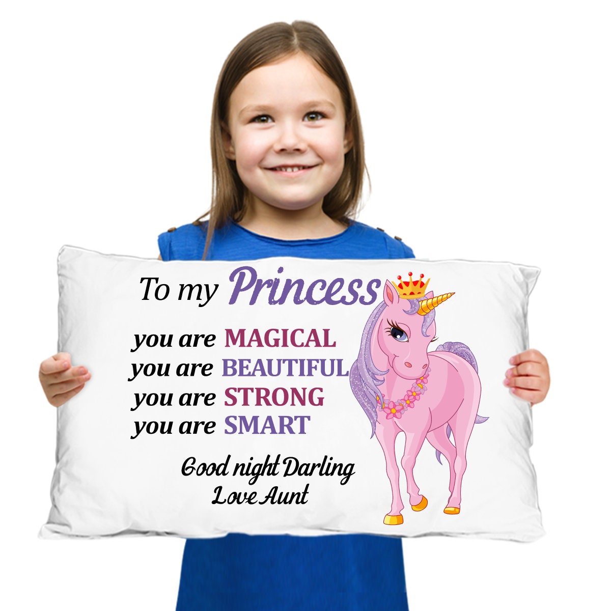 5 year old niece gifts from aunt Unicorn pillowcase standard | Etsy
