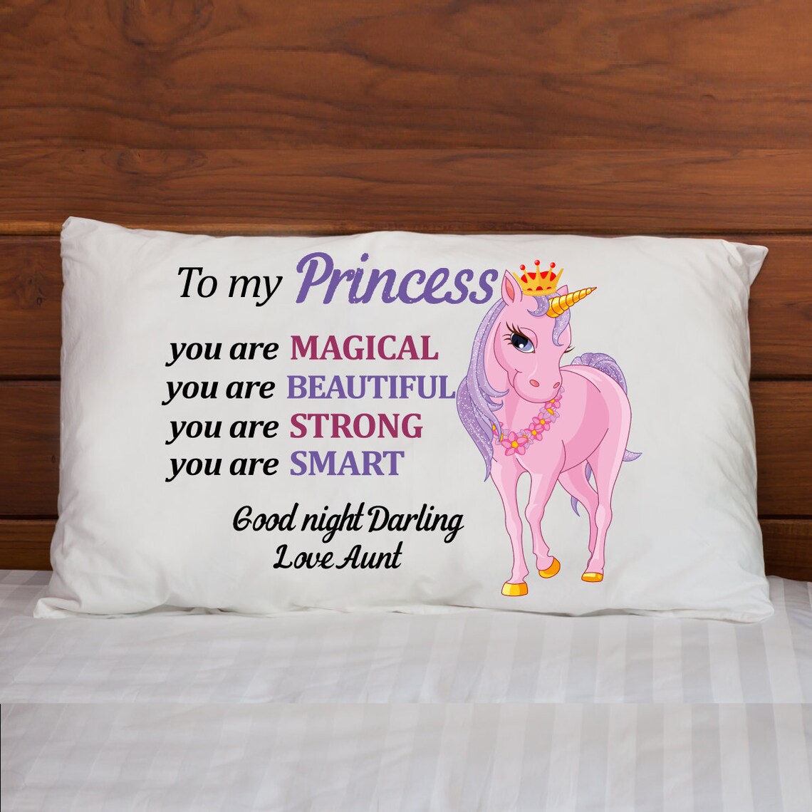 5 year old niece gifts from aunt Unicorn pillowcase standard Etsy