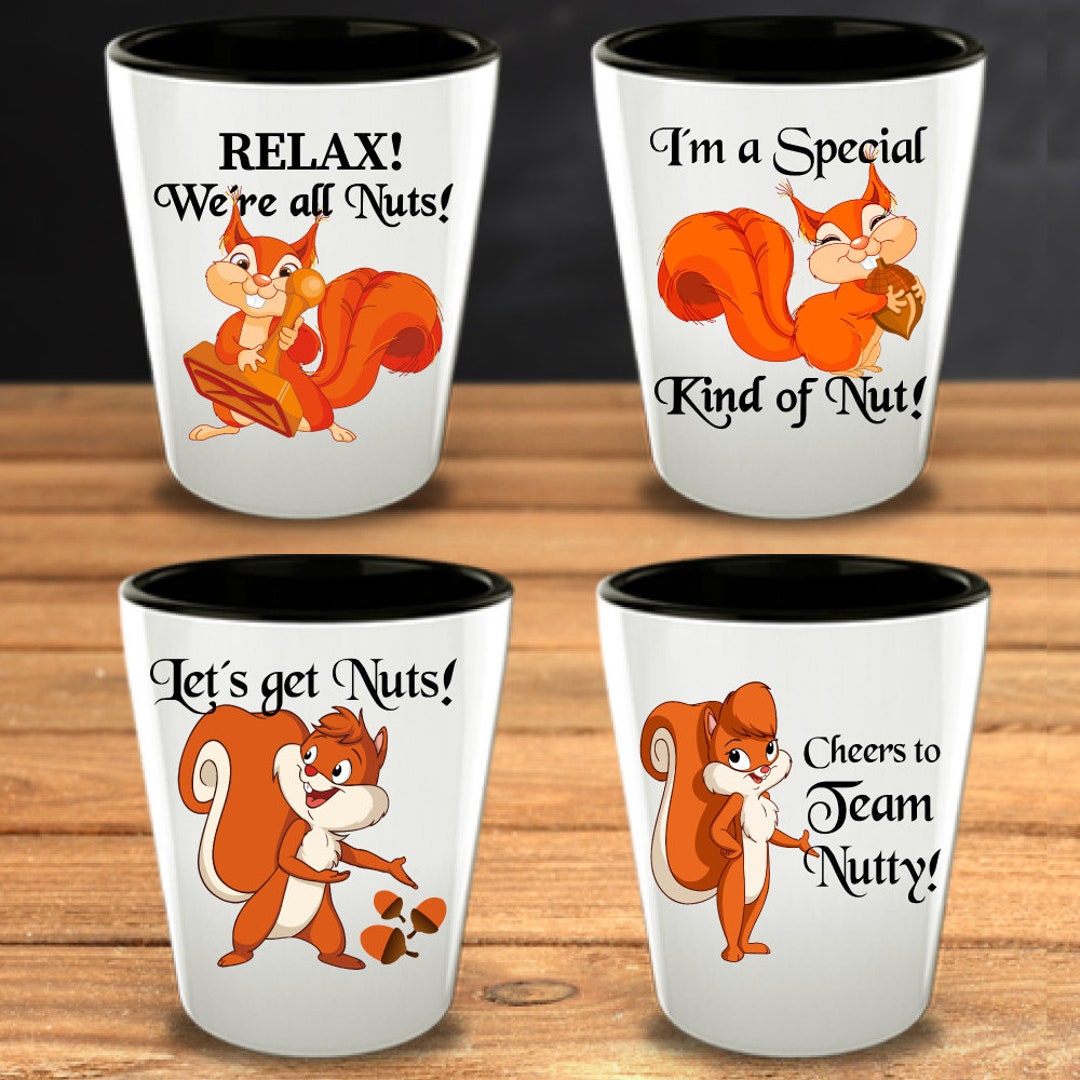 Squirrels Gifts Funny Shot Glasses Squirrel Lover Animal Owner Pets