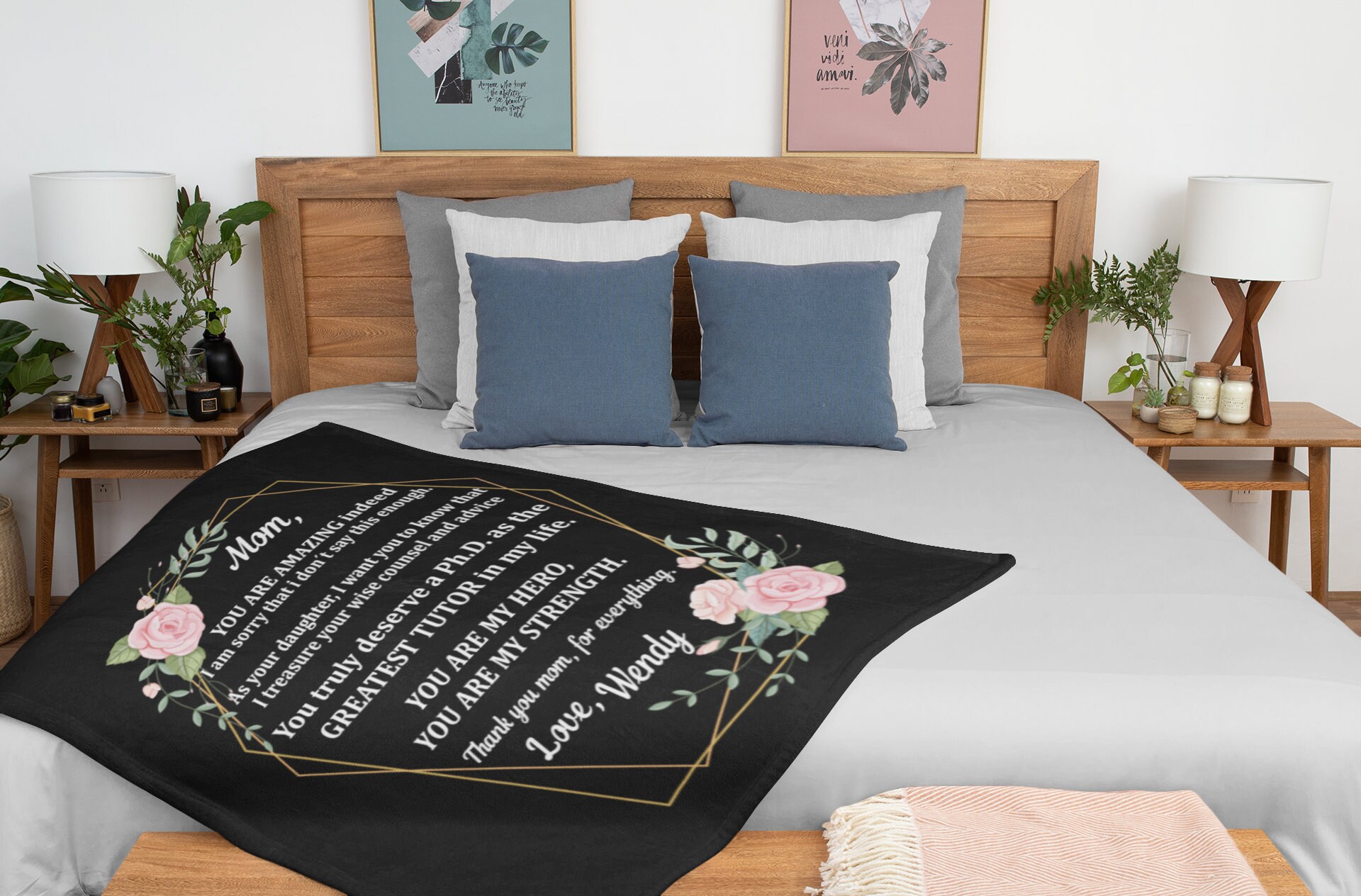 To my mother blankets from daughter Mother Daughter Etsy