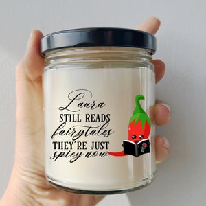 Personalized Spicy books Reader Candle Gift for Smut Dark Romance Lover Bookish Still Reads fairytales