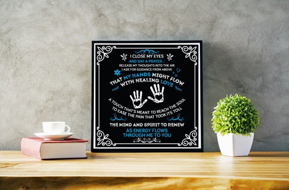 Healing Hands Printable Art Wall Decor Massage Therapist Gift Etsy