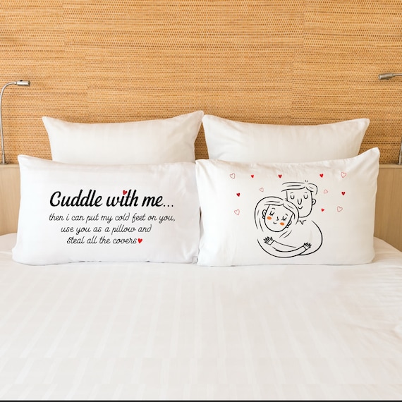 Couples Pillow Cases Gifts His Hers Pillowcases Anniversary Gag Gift for Him for Her Funny Wedding Gifts for Wife or Husband Christmas Ideas Etsy