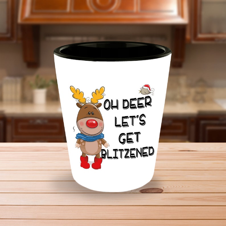 Funny Shot Glasses Christmas Shot Glasses Set White Etsy