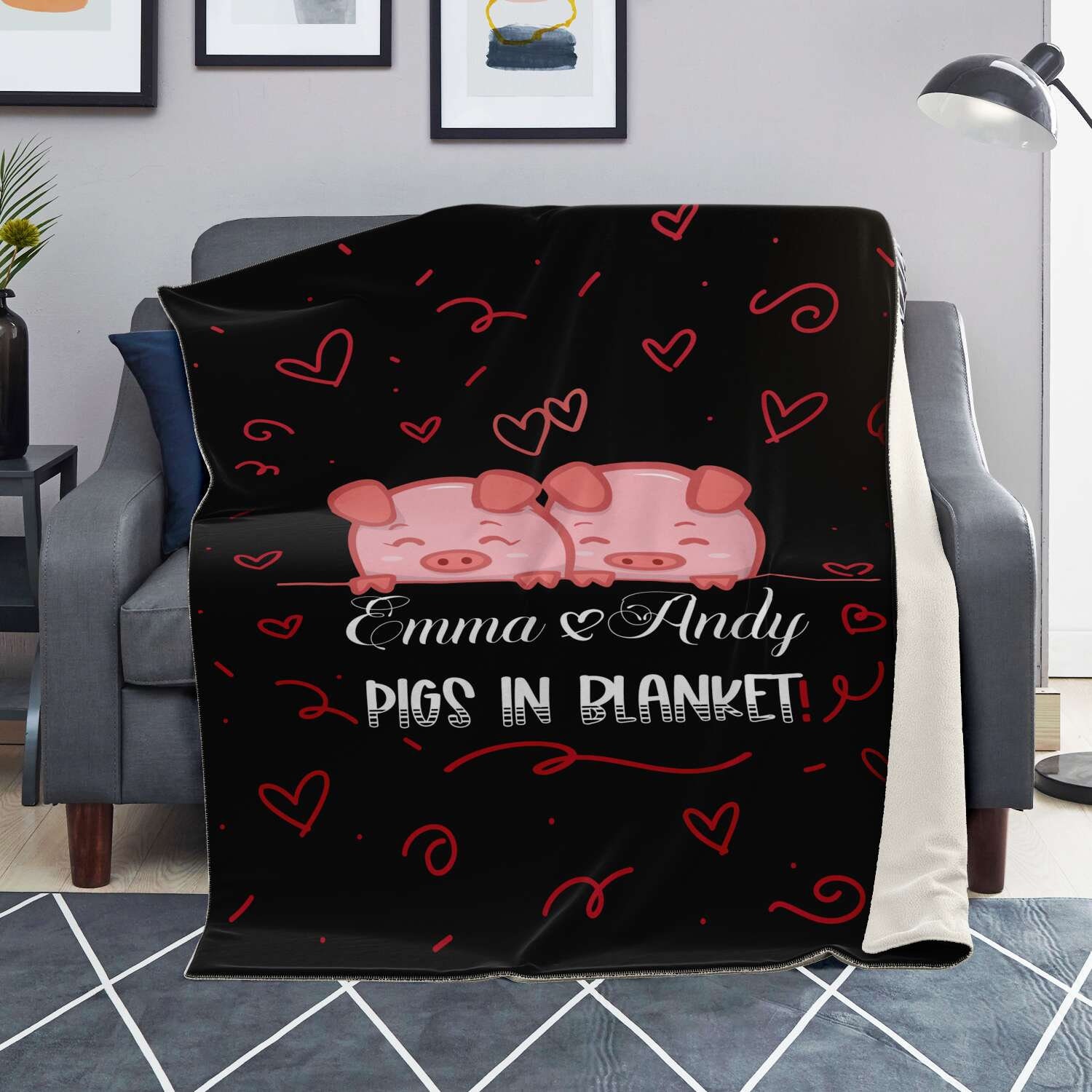 Personalized Couples Blanket Blankets With Names Couples Etsy