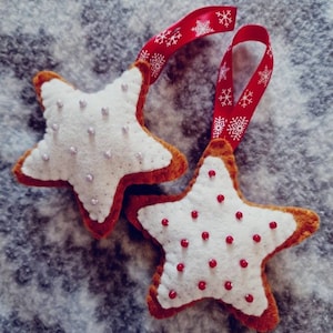 Weihnachten Dekoration Stern ×1 verschiedene Farben/ Weihnachtsdekoration/Weihnachtsbaum/ Lebkuchenstern/ Lebkuchendekoration