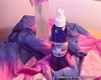 SACRED SPACE CLEARING - Spray~High Vibrational Healing Spray Essential Oils Charged in Mt. Shasta Crystal Infused Water (8 oz. spray bottle)