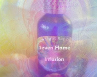 SEVEN FLAMES Healing Spray, Crystal Infused High Vibrational Spray with Essential Oils, Meditation, Mt. Shasta