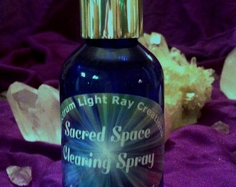 ENHANCED SACRED SPACE "Sage Spray": Mt. Shasta Ascension Crystal Infused Home Body Clearing Purification Remove Negativity 4oz.