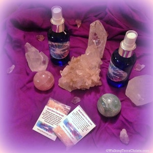 SACRED SPACE CLEARING SprayHigh Vibrational Healing Spray Essential Oils Charged in Mt. Shasta Crystal Infused Water 4 oz. bottle. image 2