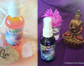 Sacred Blessing Bundle: Pink Flame & Lord Buddha Sprays, Clearing Salt
