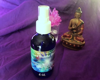 LORD BUDDHA BLESSINGS Healing Spray, Crystal Infused High Vibrational Spray with Essential Oils, Meditation, Mt. Shasta (4 oz. spray bottle)