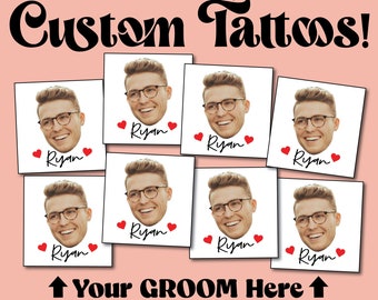 Bachelorette Party Favors - Bachelorette Tattoo - Bachelorette Party Favor - Groom's Face Tattoo - Sticker -  Same Cowboy Forever Nashty