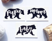 Papa Bear Mama Baby Tattoos Family Set In Black Perfect For Photo Shoots Cute Parents Kids Papa Bear Mama Baby Tattoos Family Set In Black Perfect For Photo Shoots Cute Parents Kids