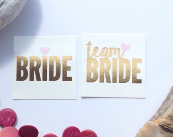 12 tattoos / Team Bride tattoos / Bachelorette party tattoos / Bride Tattoo / Hen Party Tattoos / Gold tattoos / Wedding accessories
