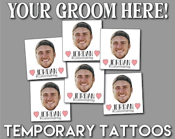 Bachelorette Party Favors - Bachelorette Tattoo - Groom Tattoo - Funny Party Favors - Face Tattoo - Custom Tattoos - Tattoo for her