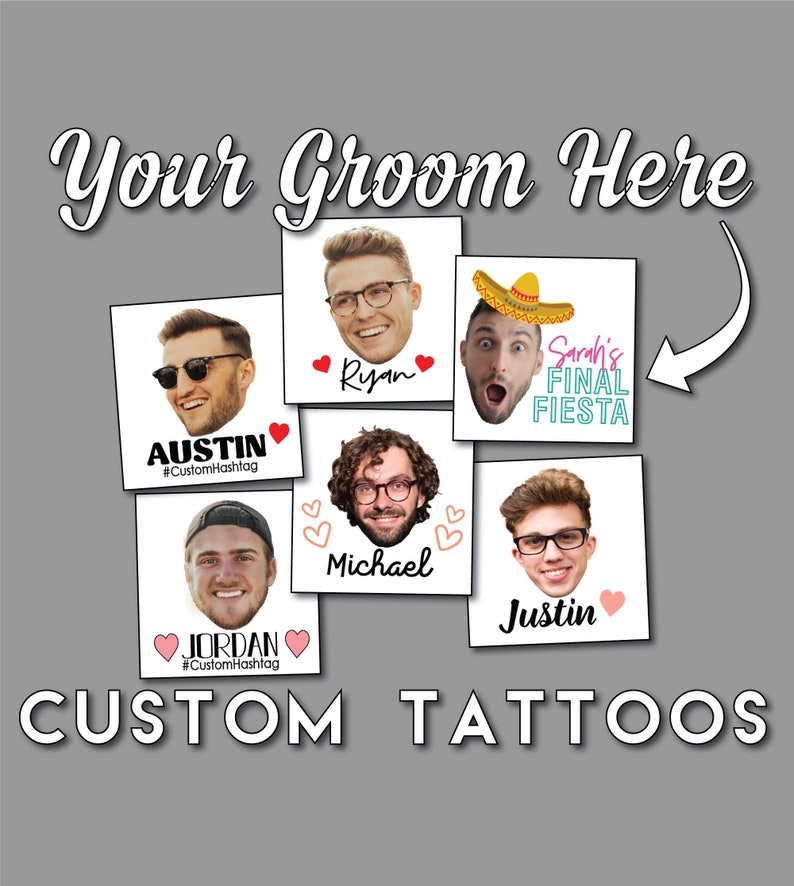 Custom Temporary Tattoos Custom Tattoos Custom Face Tattoos Etsy