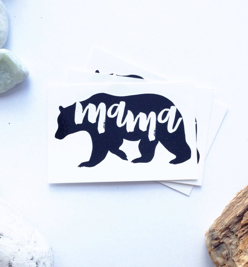 Mama Bear Tattoo / Black Bear Tatoo / Mama Calligraphy Tattoo - Etsy ...