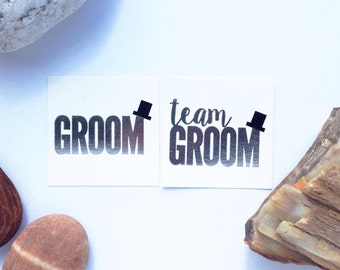 Set of 8 Groom Tattoos / best man gift / groom gift / bachelor party tattoos / bachelor party idea / jack & jill party / buck and doe party