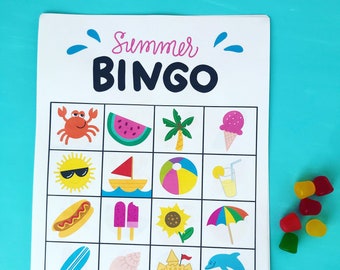 Summer Bingo sheets- set of 5!