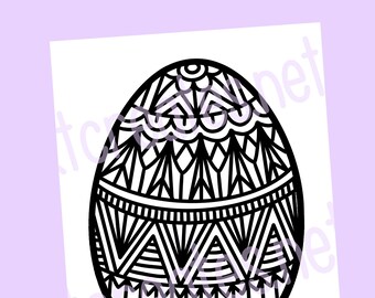 Easter Egg Mandala Coloring Page