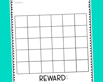 Boho Kids Reward Chart | Editable, Printable Sticker Chart (digital ...