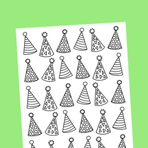 Party Hats coloring page