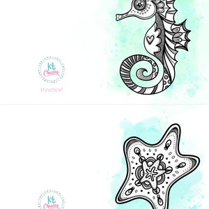 Cartes de correspondance de plage imprimables illimitées - vierges - 4 modèles différents !