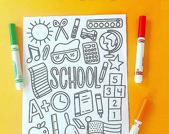 Back to School coloring page