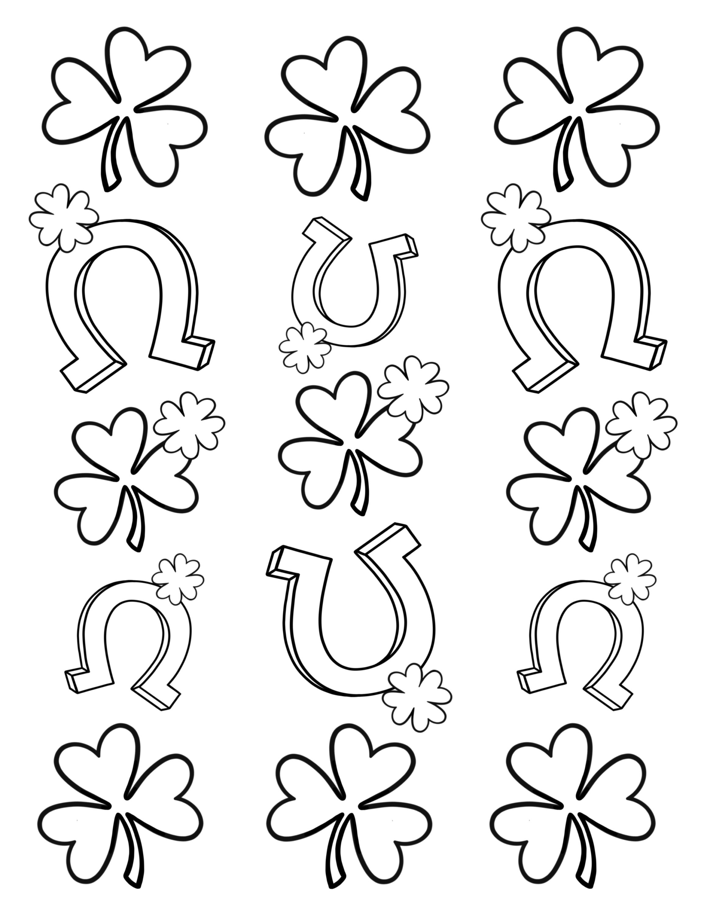 St Patricks Day Coloring Page Bundle- 10 Pages! - Etsy