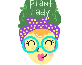 Plant lady original image png file 300 dpi