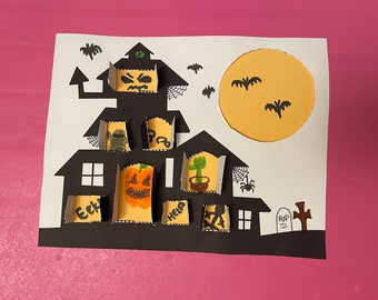 Halloween Haunted Mansion kids Craft-printable