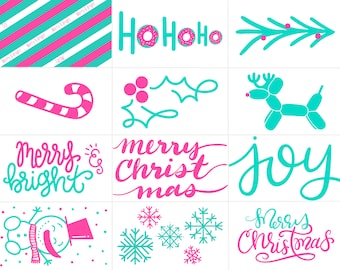Unlimited printable Christmas cards and tags bundle!