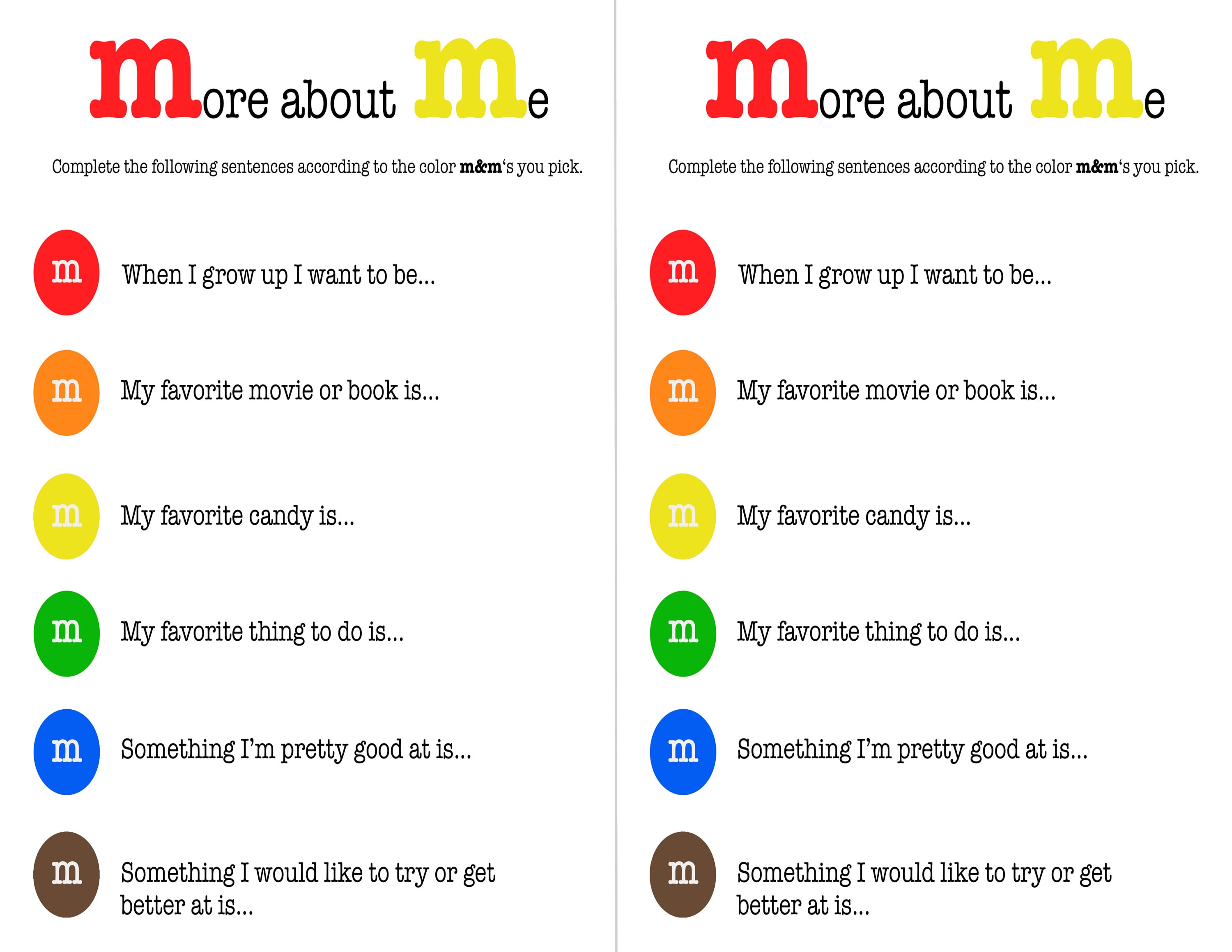 She's Crafty: Get to Know Your Group with the M and M game