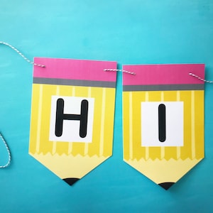 Pencil Alphabet Banner: Printable DIY Party Decoration